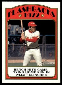 2021 Topps Heritage Baseball Flashbacks Johnny Bench Cincinnati Reds #BFB-JB