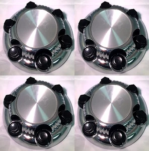 SILVERADO Tahoe Express 1500 6-lug Truck Van Hub Wheel Center Cap CHROME SET NEW - Picture 1 of 4