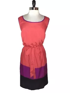 NEW AVENUE Plus Size 1X 14W 16W A-Line Dress Orange Purple Black Sleeveless - Picture 1 of 5