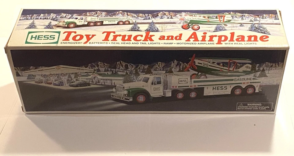 Nuevo camión de juguete y avión Hess 2002 con luces y avión motorizado ¡Gran regalo! Foto 1 de 4