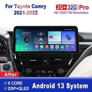 Camry 12.3 inch Screen Android Car Radio For Toyota Camry 2021-2022 Head Unit - Picture 1 of 7
