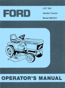 Manual de operador de tractor de jardín Ford LGT 18H 9801811 18 - Imagen 1 de 1