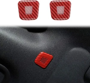 Microphone Trim for 2015-2020 Dodge Challenger, Red Carbon Fiber Texture 2pcs - Picture 1 of 6