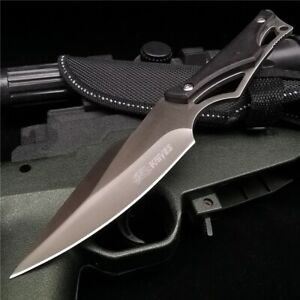 Outdoor stainless steel survival hunting high hardness fixed tactical knife EDC