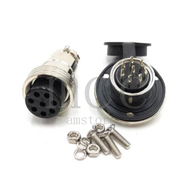 GX20 8 Pin Waterproof Aviation Plug Socket,Bulkhead Electrical Power Connector - Image 1 of 4