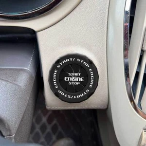 Car Engine Start Stop Push Button Protective Cover Trim Car Accessories Black - Picture 1 of 4
