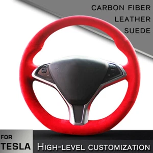 Cubierta de volante de automóvil duradera antideslizante personalizada para Tesla Model X Model S - Imagen 1 de 19