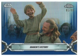 2019 Star Wars Chrome Legacy Blue Refractor 14 Anakin Skywalker Qui-Gon Jinn /99 - Picture 1 of 1