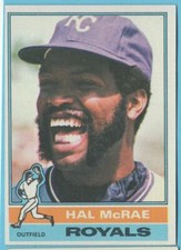 1976 Topps Hal McRae #72 Kansas City Royals