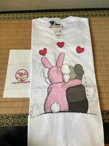 IN STOCK size L UNIQLO KAWS + Warhol T-Shirt white Cotton Crew Neck Tee Shirt - Picture 1 of 9