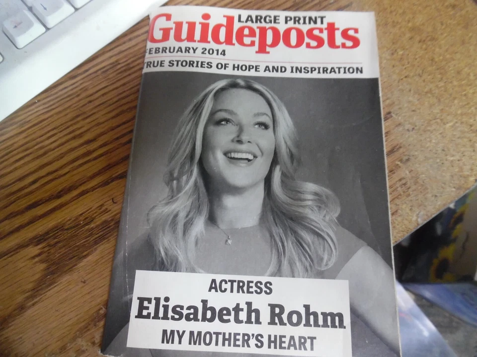 guideposts  magazine large print -Elisabeth Rohm -  My Mothers heart  Feb 2014 - Image 1 of 1
