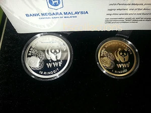 Malaysia WWF Proof Coin Set of 2 2011 Silver - Picture 1 of 2