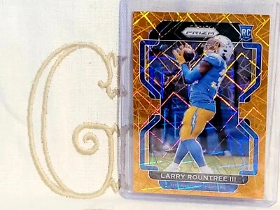 Larry Rountree III, Chargers, 2021 Panini Prizm Orange Lazer Prizm #401 RC 🇬 - Image 1 of 3