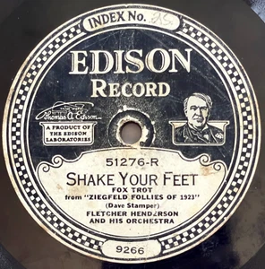 EDISON RECORD 51276 "SHAKE YOUR FEET" / "ALONG THE RAINBOW TRAIL" HENDERSON JAZZ - Picture 1 of 4