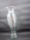 Vintage Art Glass Vase Crystal Clear Cut Fluted Bud Vase 9” Tall 
