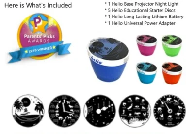 Helio Night Light Projector With 5 Educational Starter Discs Auto Off - Image 1 of 4