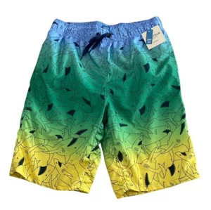 Arizona Jean Co Swim Trunks Boys 18 20 XL Swimsuit  Board Shorts Sharks NEW *2G - Picture 1 of 5