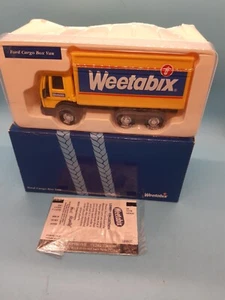 Corgi 59603 FORD CARGO BOX VAN ( 6 Wheeler)  "Weetabix" (1999). - Picture 1 of 8