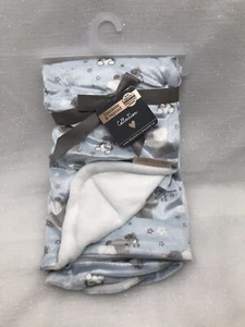 Mantas y más allá Niños Manta Bebé Azul Gris Elefantes Nuevo Bebé Regalo Lovey - Imagen 1 de 11