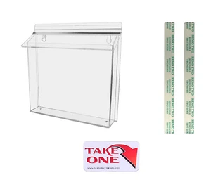 6 Pack Outdoor Flyers Box Wall or Post Mount for 11" x 8.5" Printed Materials - Picture 1 of 9