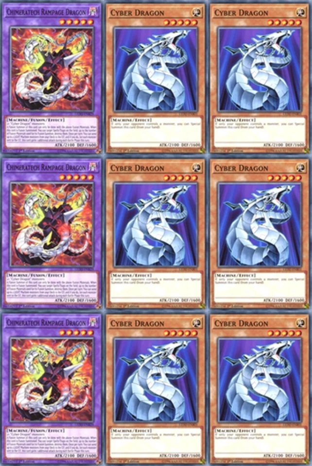 3 Sets Chimeratech Rampage Dragon Ultra* Fusion LEDD: +2* Cyber Dragon Monsters - Image 1 of 1