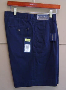 NWT $70 POLO RALPH LAUREN 31 Pleated Front CLASSIC FIT 9" Chino Short NAVY BLUE - Picture 1 of 3