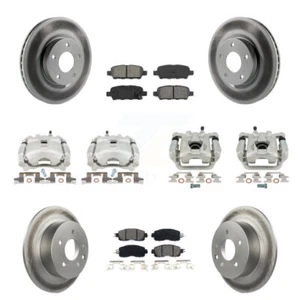 Front Rear Disc Brake Caliper Coat Rotor Semi-Metallic Pad Kit For Nissan Altima - Picture 1 of 10