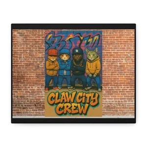 Katzenbande, Hip Hop, Straßenbande, Tierkunst, Claw City Crew Wanddeko 10x8 - Bild 1 von 5