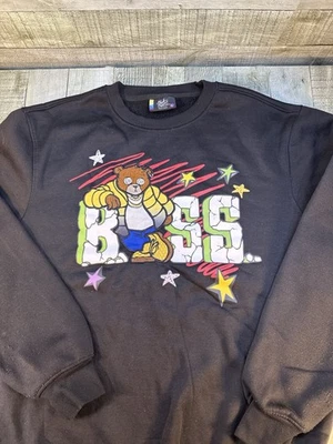 Bleecker & Mercer Boss Bear Graphic Sweatshirt Black Men’s Large Streetwear - Image 1 of 4