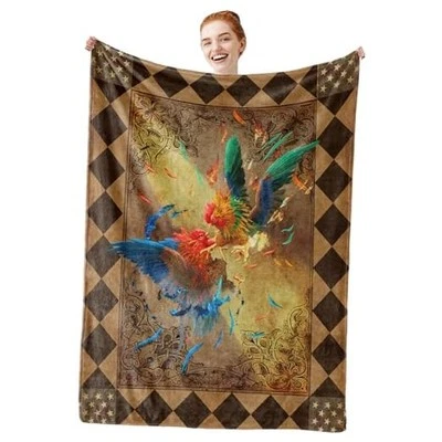 Одеяло для петуха куриное одеяло стиль 60 x 50 дюймов винтажное для борьбы с петухами - Изображение 1 из 4