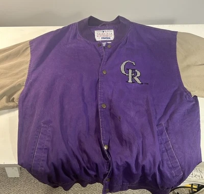 Jaqueta Vintage Colorado Rockies Starter Varsity - Masculina X Grande - Imagem 1 de 4