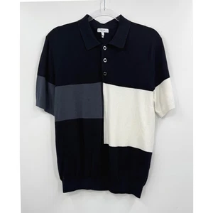 Camisa polo tejida manga corta REISS Primo Colorblock para hombre talla L - Imagen 1 de 6