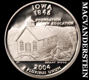 2004-S Silver Iowa State Quarter - Choice Gem Proof Lustrous #F834 - Picture 1 of 2