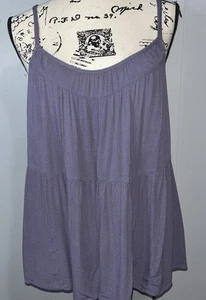 Babydoll púrpura TORRID correa ajustable en capas verano ligero para mujer talla 1 - Imagen 1 de 10
