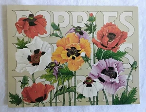 Poppies 5x7 Vintage 1982 Greeting Card Artwork By Barbara Baatz No Envelope - Picture 1 of 2