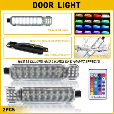 RBG LED Courtesy Door Lights For Chevy C/K Silverado Tahoe GMC Sierra 1995-2007 - Image 1 of 4