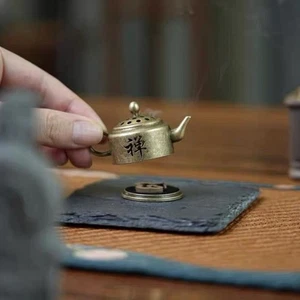 Zinc Alloy Mini Tea Pot Aromatherapy Stove Student - Picture 1 of 7