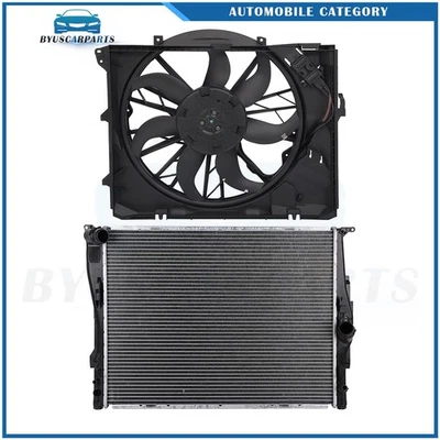 For 2009 2010 2011 2012 2013 BMW 328i xDrive Electric Radiator Cooling Fan Kit - Image 1 of 4
