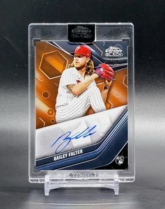2023 Topps Chrome Black Bailey Falter RC Autograph Orange /25 Phillies Royals - Picture 1 of 2