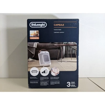 DeLonghi 1500 Watt Ceramic Capsule Heater HFX30C15W White Portable - Image 1 of 3