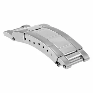 FLIP LOCK CLASP DIVER EXTENSION BUCKLE FOR ROLEX GMT OYSTER WATCH BAND SHINY /CE - Picture 1 of 5