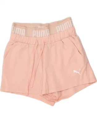 PUMA Womens Graphic Sport Shorts UK 4 XS  Pink Cotton CA02 - Image 1 of 3