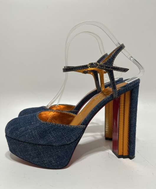 tacones azul