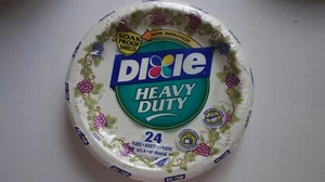 DIXIE HEAVY DUTY 24 PIATTI FLOREALI RESISTENZA AL TAGLIO 10,25", Microonde VINTAGE - Foto 1 di 13
