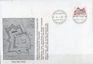 A5 Finland 1982, FDC - 15. 1.82 - Gustaf Ammondt plan from 1731. - Picture 1 of 1