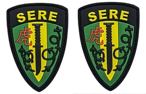 SERE SCHULE MILITÄR 3D PVC GUMMI AUFNÄHER | 2 STCK. 3"" X 2"" PVC HAKENUNTERLAGE - Bild 1 von 2