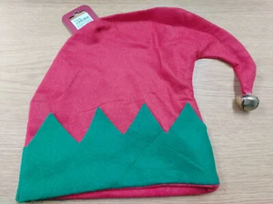 Weihnachten Elfe Mütze mit Glöckchen Weihnachtsmann Helfer Kostüm Party grün rot - Bild 1 von 5