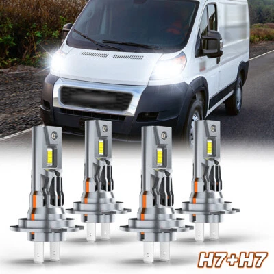 For RAM ProMaster 1500 2500 3500 2014-2023 LED Headlight High Low Beam 4x Bulbs - Image 1 of 4