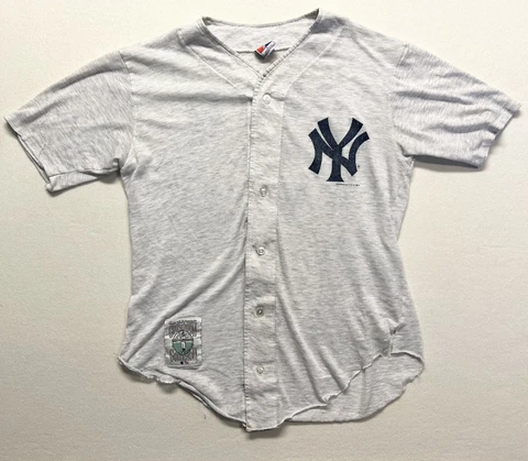 Vintage 1991 New York Ruth Jersey 3 Adult Large Cooperstown Baseball Sports READ Cover