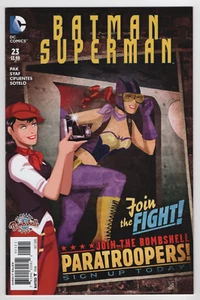 Batman Super-Man Issue #23 Comic Book. Bombshell Variant Cover. DC 2015. - Picture 1 of 2